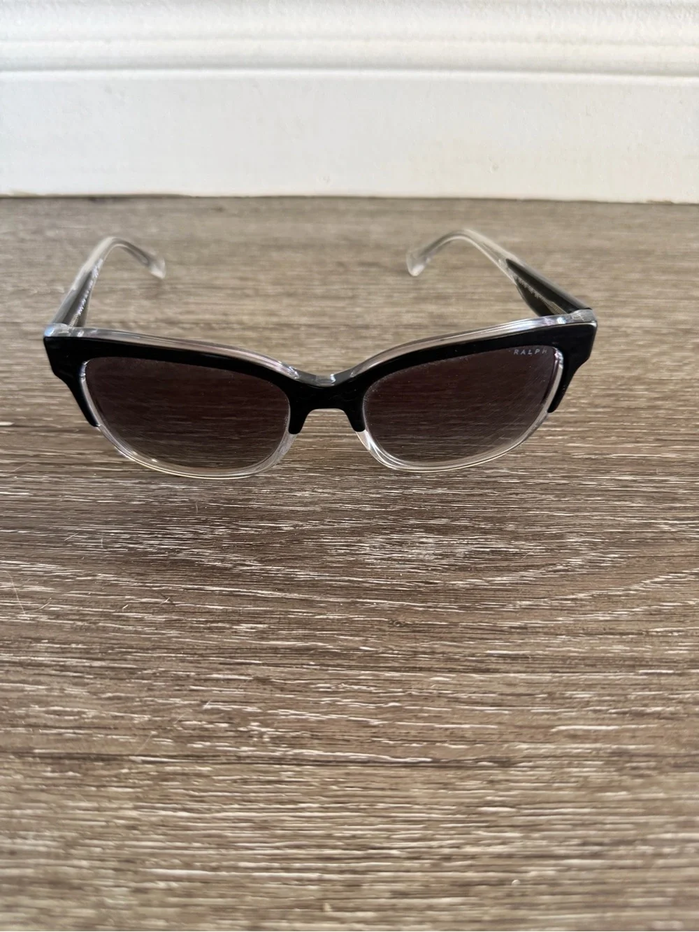 Ralph Lauren Black and Clear Cat Eye Women's Sunglasses